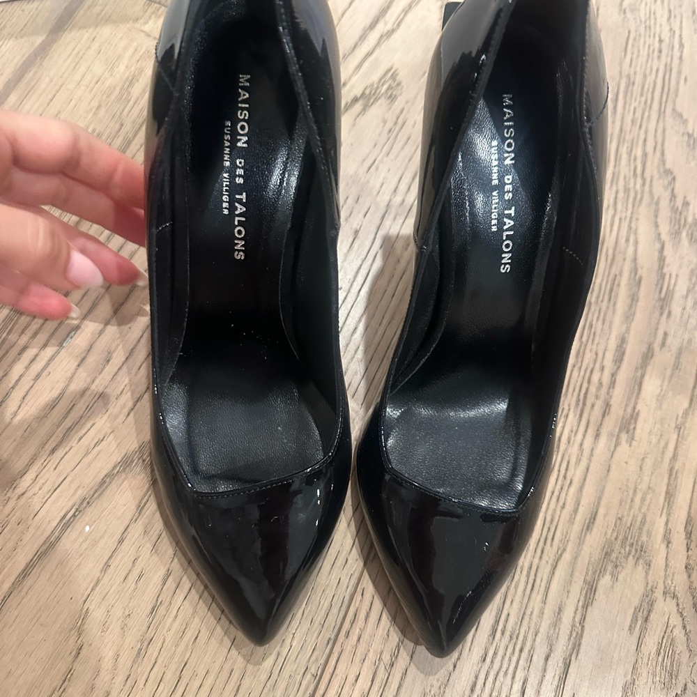 Black Patent Leather High Heels